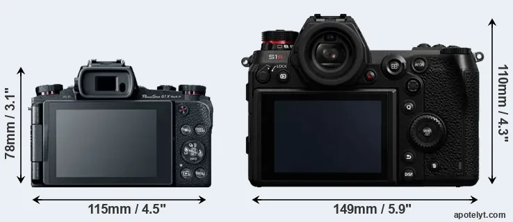 Comparison G1X Mark III or S1R rear