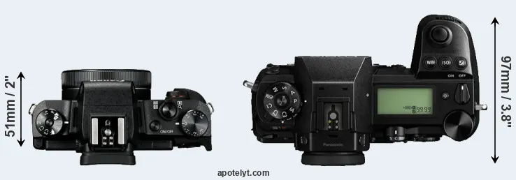 Compare G1X Mark III versus S1R top