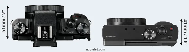 Compare G1X Mark III versus ZS70 top