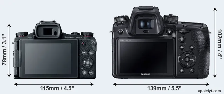 Comparison G1X Mark III or NX1 rear