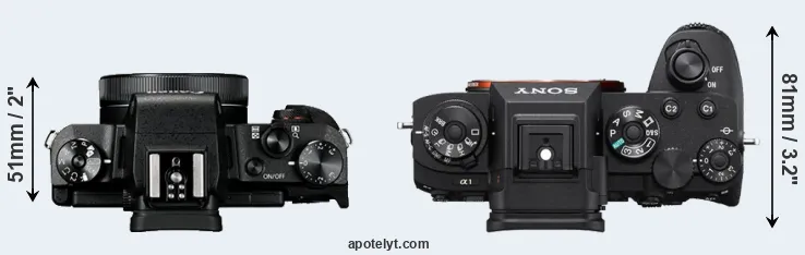 Compare G1X Mark III versus A1 top