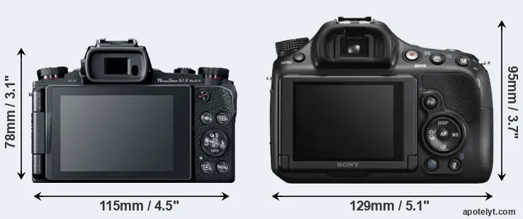 Comparison G1X Mark III or A58 rear