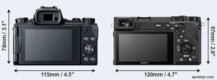 Comparison G1X Mark III or A6600 rear