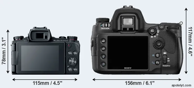 Comparison G1X Mark III or A850 rear
