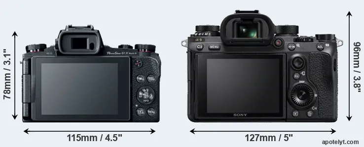 Comparison G1X Mark III or A9 rear