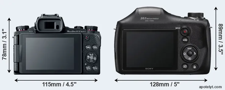 Comparison G1X Mark III or H300 rear