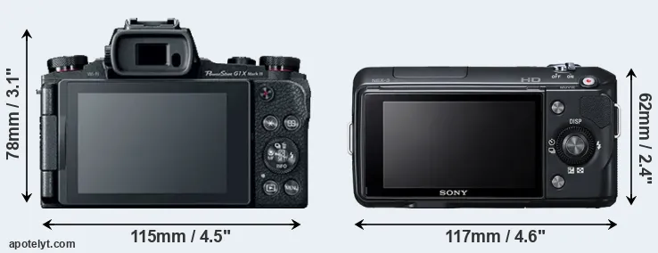 Comparison G1X Mark III or NEX-3 rear
