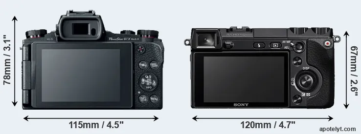 Comparison G1X Mark III or NEX-7 rear