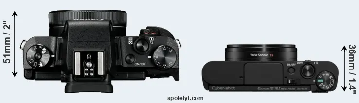 Compare G1X Mark III versus WX800 top