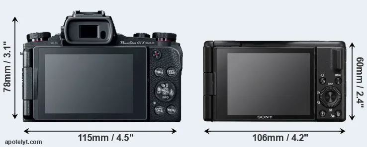 Comparison G1X Mark III or ZV-1 II rear