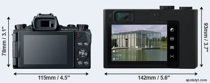 Comparison G1X Mark III or ZX1 rear
