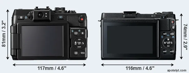Comparison G1X or G1X Mark II rear