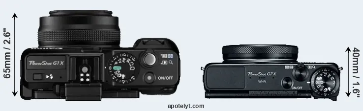 Compare G1X versus G7X top