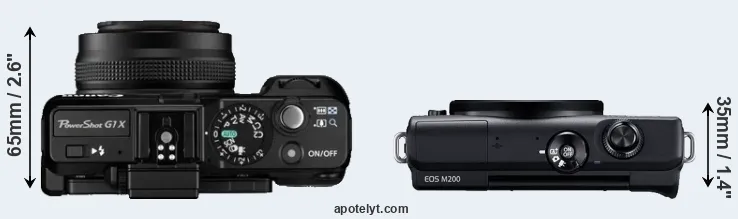 Compare G1X versus M200 top