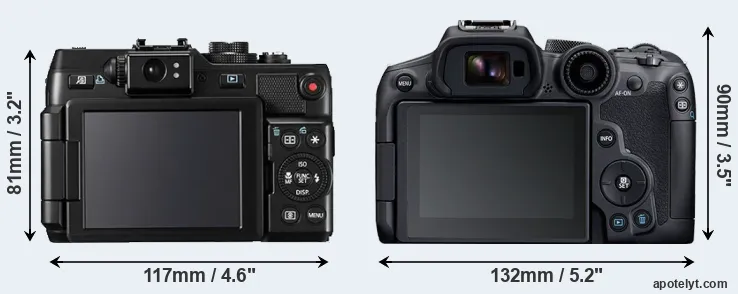 Comparison G1X or R7 rear