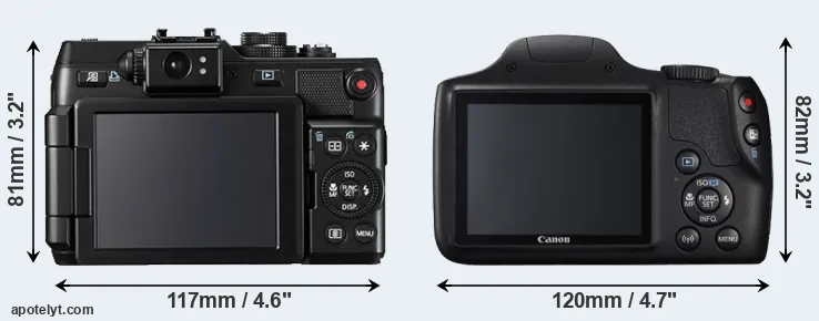 Comparison G1X or SX540 rear