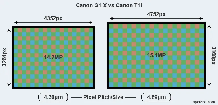 G1X versus T1i MP