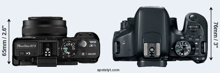 Compare G1X versus T7i top