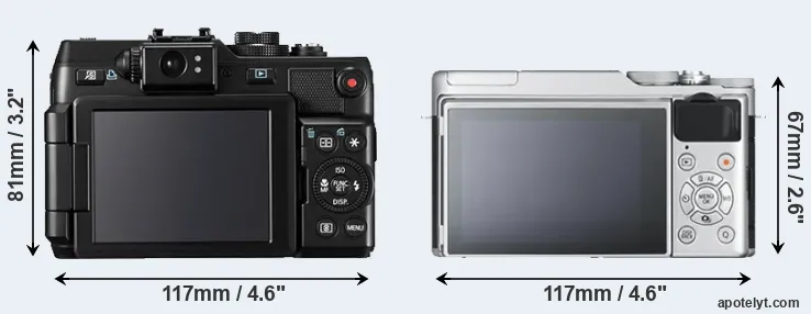 Comparison G1X or X-A10 rear