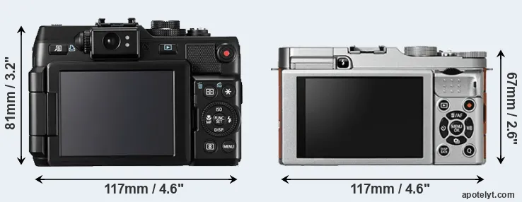 Comparison G1X or X-A2 rear