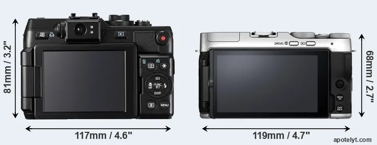 Comparison G1X or X-A7 rear