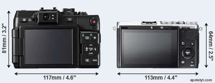 Comparison G1X or X70 rear