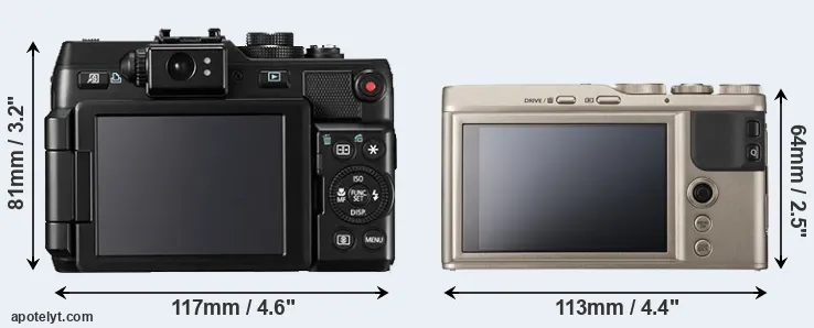Comparison G1X or XF10 rear