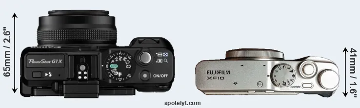 Compare G1X versus XF10 top