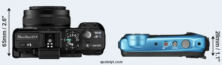 Compare G1X versus XP130 top
