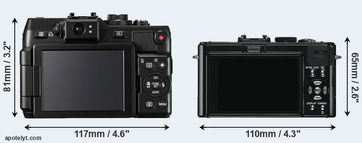 Comparison G1X or D-LUX 5 rear
