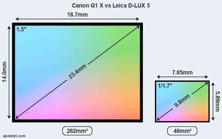 Canon G1 X and Leica D-LUX 5 sensor measures