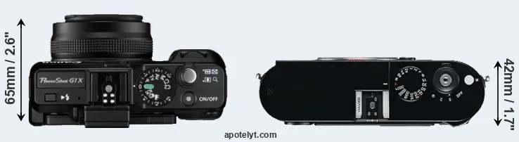 Compare G1X versus M Typ 240 top