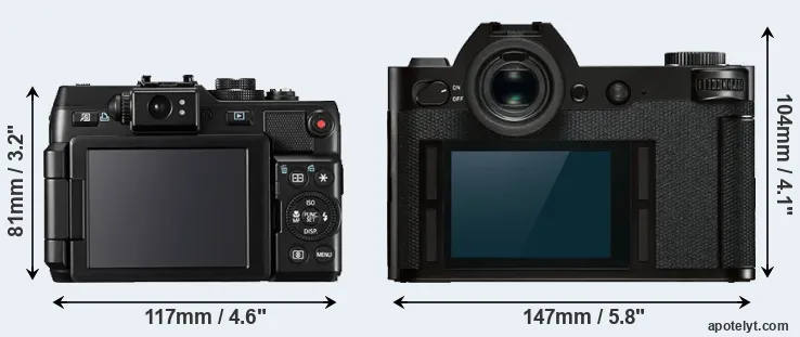 Comparison G1X or Leica SL rear