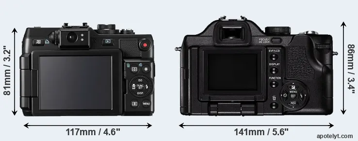 Comparison G1X or V-LUX 1 rear