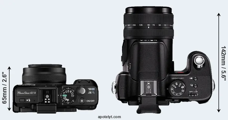 Compare G1X versus V-LUX 1 top