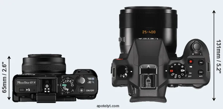 Compare G1X versus V-LUX Typ 114 top