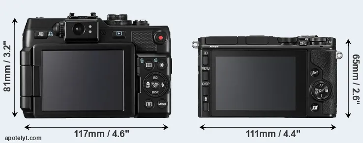 Comparison G1X or V3 rear
