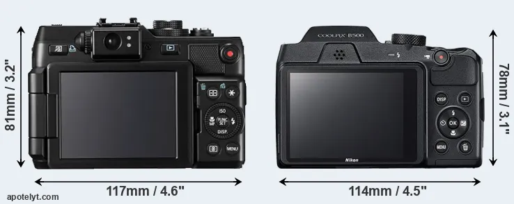 Comparison G1X or B500 rear