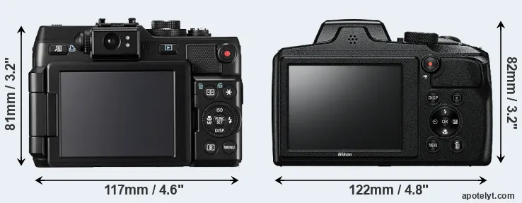 Comparison G1X or B600 rear