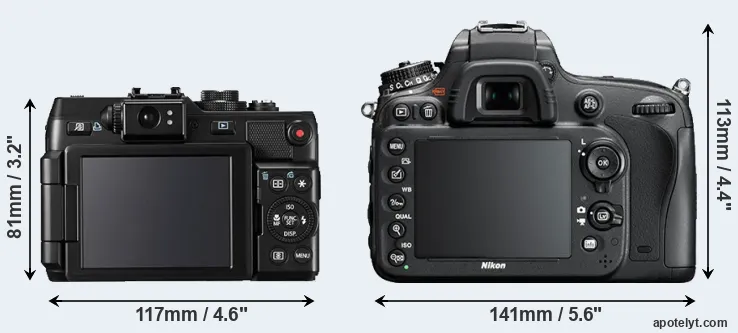 Comparison G1X or D610 rear