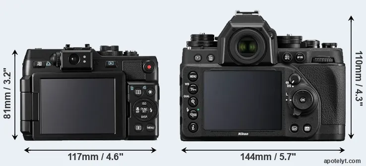Comparison G1X or Df rear
