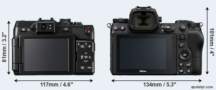 Comparison G1X or Z6 rear