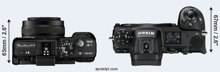 Compare G1X versus Z6 top