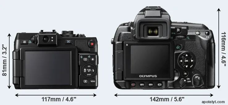 Comparison G1X or E-3 rear