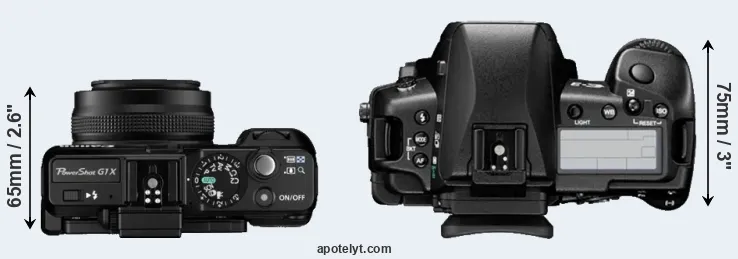 Compare G1X versus E-3 top