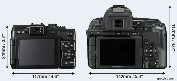 Comparison G1X or E-5 rear