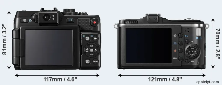 Comparison G1X or E-P2 rear
