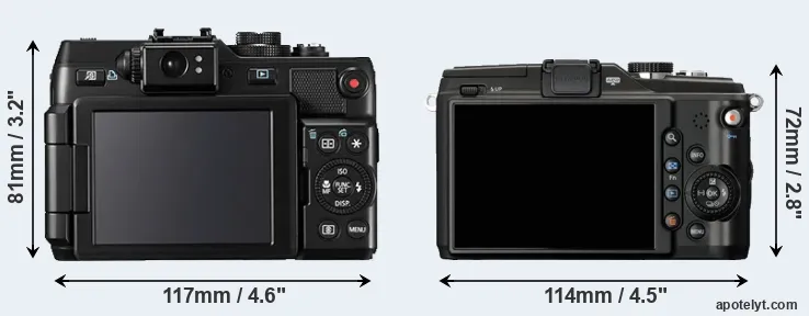 Comparison G1X or E-PL2 rear