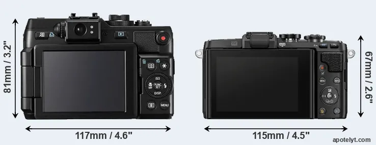 Comparison G1X or E-PL7 rear