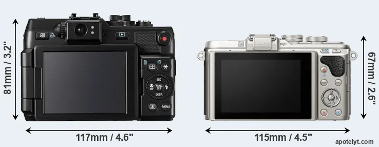 Comparison G1X or E-PL8 rear